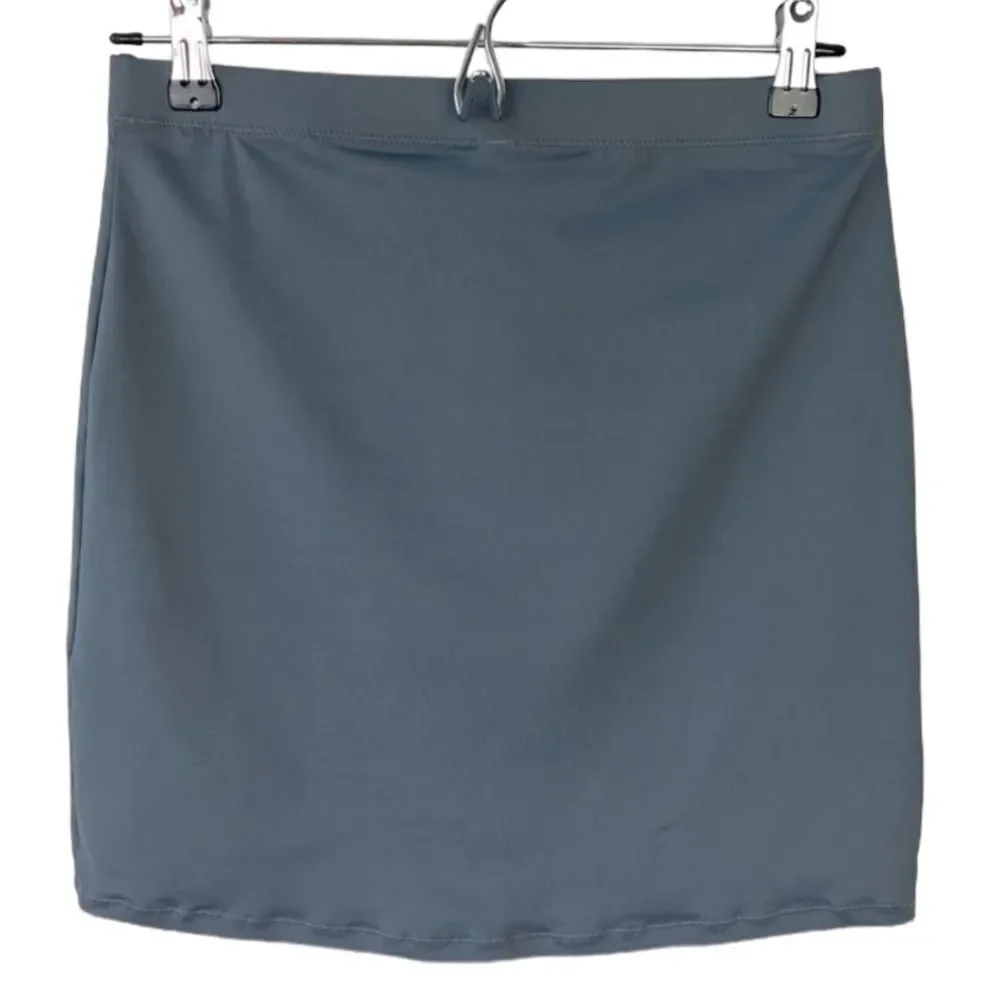 NWT SKIMS Swim Mini Sport Gun Metal Charcoal Black Skirt